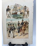Photograph Men Uniforms Army Navy War of 1812 H.A. Ogden Print History o... - £8.27 GBP