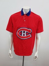 Montreal Canadiens Men&#39;s Pique Polo Shirt Size Large Red Short Sleeve Co... - $12.86