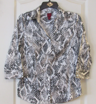 212 Collection Button Front 3/4 Cuffed Sleeve Top Women Sz XS NWOT MSRP$36 - $15.14