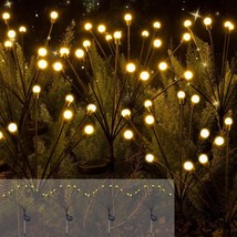 Solar Lights Outdoor 4Pack Solar Firefly Lights for Outdoor Christmas Decoration - £41.92 GBP
