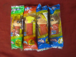 Four Assorted The Incredibles Themed PEZ Dispensers - £18.93 GBP