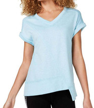 Calvin Klein Womens V Neck Fitness Asymmetrical Pullover T-Shirt Cruise Large - £32.91 GBP