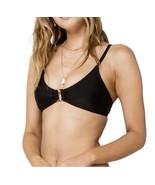 Raisins Cali Solids O-Ring Bikini Top Size S Black Tortoiseshell Beach T... - $13.52 CAD