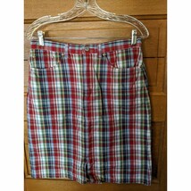 Eddie Bauer Red Plaid Skirt Size 8 Modest Womens Straight - £15.96 GBP