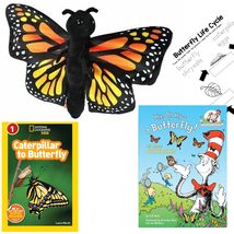 Monarch Butterfly Gift Set with Huggers Butterfly Toy Slap Bracelet, Caterpillar - £23.59 GBP