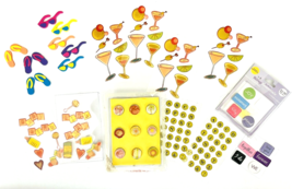 Lot 11 Small Packs Epoxy Stickers Variety Mix Crafts Greeting Cards Scrapbooking - £12.29 GBP