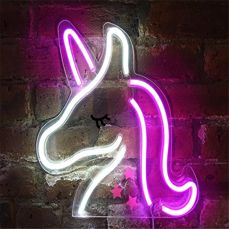 Colorful Neon Wall Sign Bar Neon Light Personalized Words for Shop Window Home B - £133.10 GBP