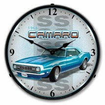 1969 RS SS Camaro Mobil LED Clock Garage Oil Car Man Cave Lighted Nostalgic - $237.59