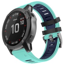 Compatible With Fenix 6X Watch Band 26Mm Quickfit Silicone Strap For Garmin Feni - £21.23 GBP