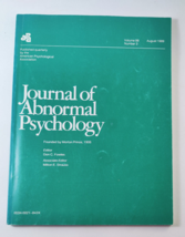 Journal of Abnormal Psychology APA Vol 98 # 3 August 1989 - £15.69 GBP