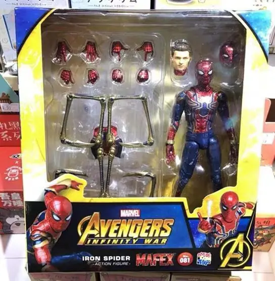 Mafex 081 Marvel Avengers Iron Spider Articulate Spiderman Super Hero  Figure - £33.82 GBP
