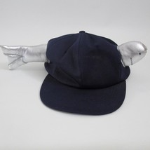 Vegimals Whale Hat Blue Silver Freemountain Hats Snapback Vintage 70s - £31.01 GBP