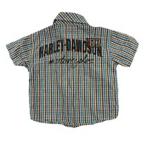 Harley Davidson Toddler 18 Month Button Up Shirt Plaid Short Sleeve - £18.18 GBP