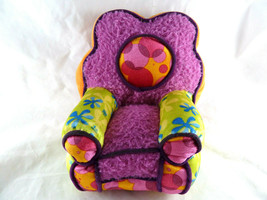 Groovy Girls Doll Flower Power Overstuffed Plush Armchair 6X7&quot; Bright colors - £8.09 GBP