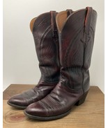 Vintage Lucchese Western Boots L6630 Brown Label - Black Cherry Size 9D USA - $227.69