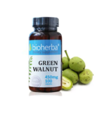 Green Walnut Shell - for detoxification, parasites, Bioherba, 300 mg, 10... - $521.13 MXN