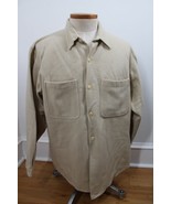 Vtg Cruise Control Sports Club L Beige Wool Blend Button Front Long Slee... - £26.95 GBP