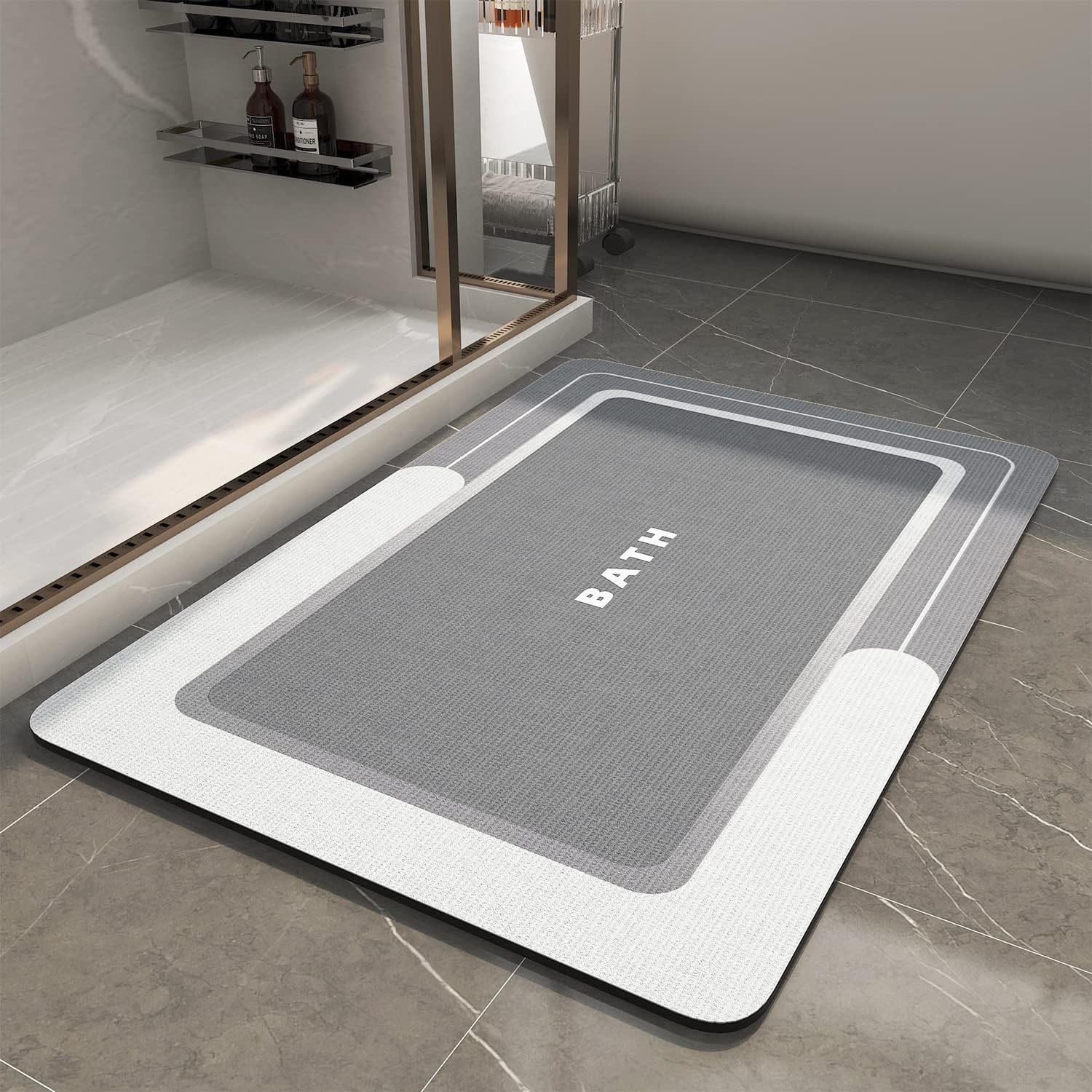 Montvoo-Bath Mat-Bathroom Mat Rug Non Slip Super Absorbent Stain, 17&quot;X27... - $39.97
