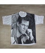Vintage 90s Randy Travis Black White Portrait AOP Shirt Country Music Si... - $122.05 CAD