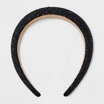 A New Day Stone Tape Headband Black Glitter Eco-Friendly Oval - $189.54 MXN
