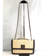 Anne Klein Medium Crossbody Purse Woven Rattan/Patten Leather Detail Lin... - €23,70 EUR