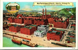 Vtg Postcard 1920s H J Heinz Co Pittsburgh PA Main Plant &amp; General Offices UNP - £11.42 GBP