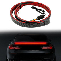 Carbon Fiber Red LED Car Trunk Tail Brake Light Rear Roof Spoiler Lip - £39.44 GBP