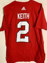 adidas  NHL T-Shirt Chicago Blackhawks Duncan Keith Red sz M - £6.72 GBP
