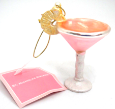 Figural Glass Pink Daiquiri Tropical Drink Christmas Ornament 2.5 in NWT - £6.69 GBP