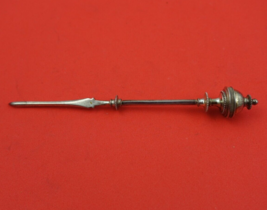 Ball End by Unknown Sterling Silver Nut Pick Decorated Ball End 5 1/8&quot; Heirloom - £102.06 GBP
