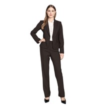 Jones New York Brown Pinstripe Pantsuit Size Pants 6, Blazer 4 - $123.75