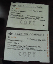 Lot of 2 Vintage 1969 1974 Reading Lines Train Passes - $16.83