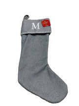 Monogram Christmas Personalised Silver Winter Velvet  ThemeStocking Letter M 21” - £30.45 GBP