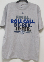 MLB New York Yankees Derek Jeter Final Roll Call - T Shirt Gray Size X-L... - £31.41 GBP