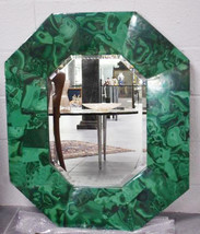 Elegant Look Malachite Gemstone Top Mirror Frame Gemstone Inlay Mosaic Home Deco - £220.91 GBP+