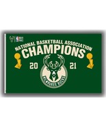 Milwaukee Bucks Basketball Champions 2021 Flag 90x150cm 3x5ft Fan Best B... - £10.90 GBP