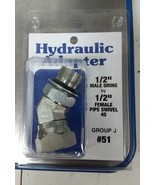 Hydraulic Adapter 1/2” MALE O-RING X 1/2” FEMALE PIPE SWIVEL 45 DEGREE - €17,15 EUR