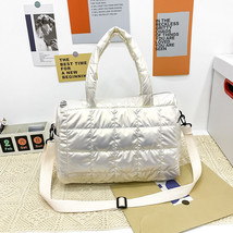 Shoulder Bags For Women Winter Cotton Bag Soft Nylon Waterproof Women Big Padded - £21.78 GBP