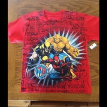 Marvel Heroes Graphic T shirt Size Boys 7 - £7.19 GBP
