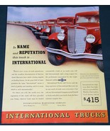 INTERNATIONAL TRUCKS FORTUNE MAGAZINE AD CLIPPING VINTAGE 1937 - $463.92 MXN