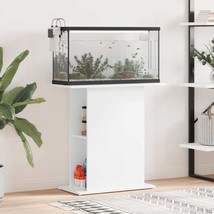 Aquarium Stand High Gloss White 75x36x72.5 cm Engineered Wood - £50.68 GBP