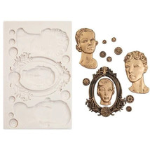 Vintage Ladies Mould Mold Finnabair Portraits Mixed Media Oven Food Free... - $44.99
