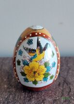 Vintage Hand Painted Porcelain Decorative Egg - $40.00