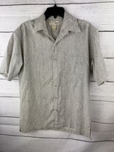 TORI RICHARD Cotton Lawn Black &amp; White Short Sleeve Button Down Shirt Small - $18.69