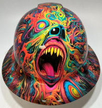 New Full Brim Hard Hat Custom Hydro Dipped Psychedelic Screaming Demon - £52.11 GBP