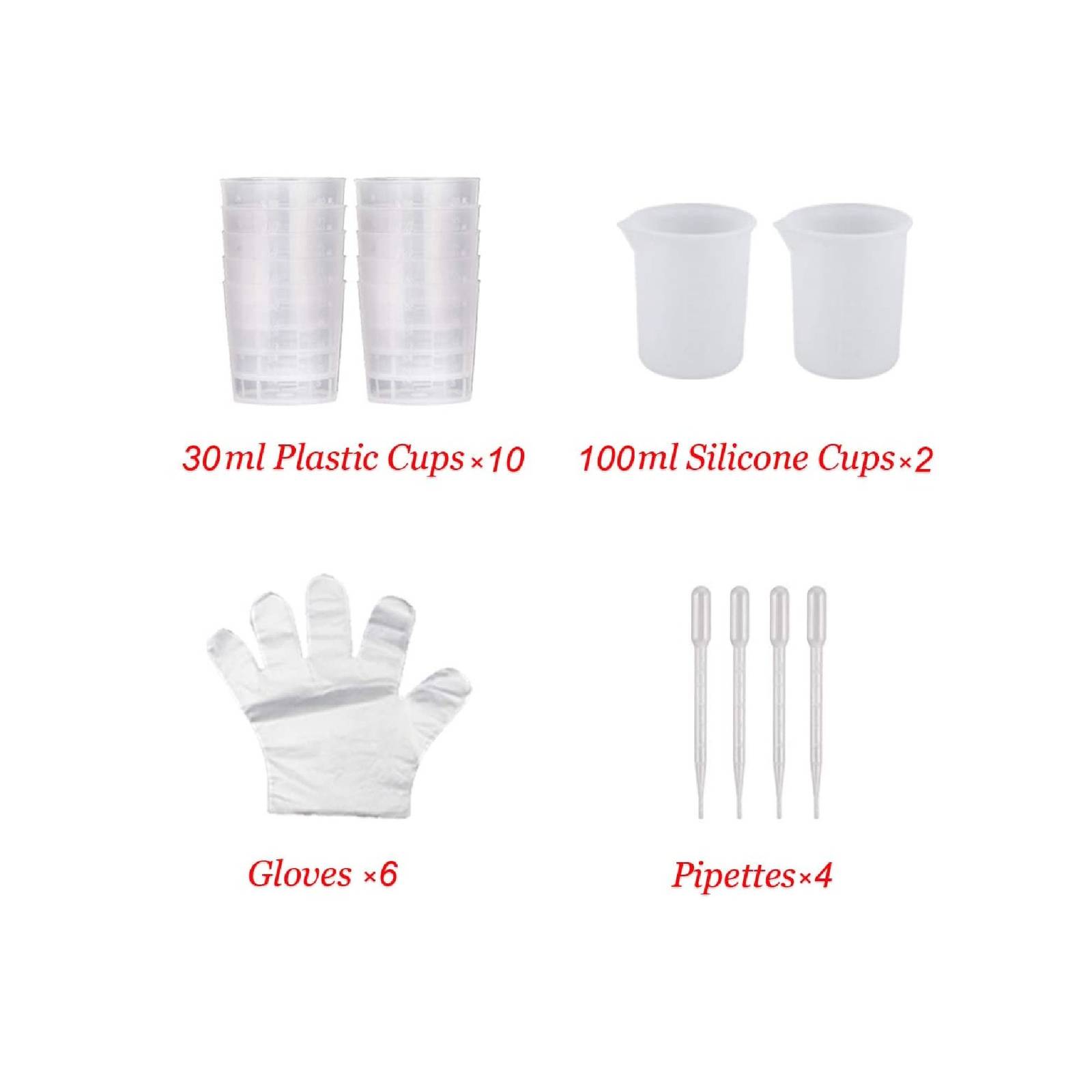 SUMERBOX Clear Epoxy Resin Kit Cast Resin 13.8 Ounces 32 Assorted