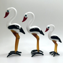 New!! Murano Glass Unique Handcrafted Lovely Stork Family Figurine Set, ... - £52.24 GBP