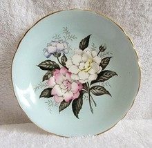 Paragon Double Warrant Saucer Gardenia Flower Soft Blue Green Saucer Only - £77.68 GBP