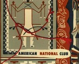 American National Club Dinner Menu Sydney Australia 1970&#39;s Aboriginal Sy... - $37.60