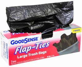 14 Large Trash Yard Bags 30 Gallon Garbage Can Liners 33"x30"x.65 mil Fl... - $21.49